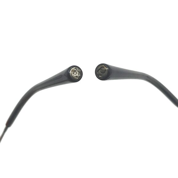 💚 RARE Chanel Vintage Sunglasses Rhinestone CC Logo Rimless Gradient Green Tint - Picture 11 of 11